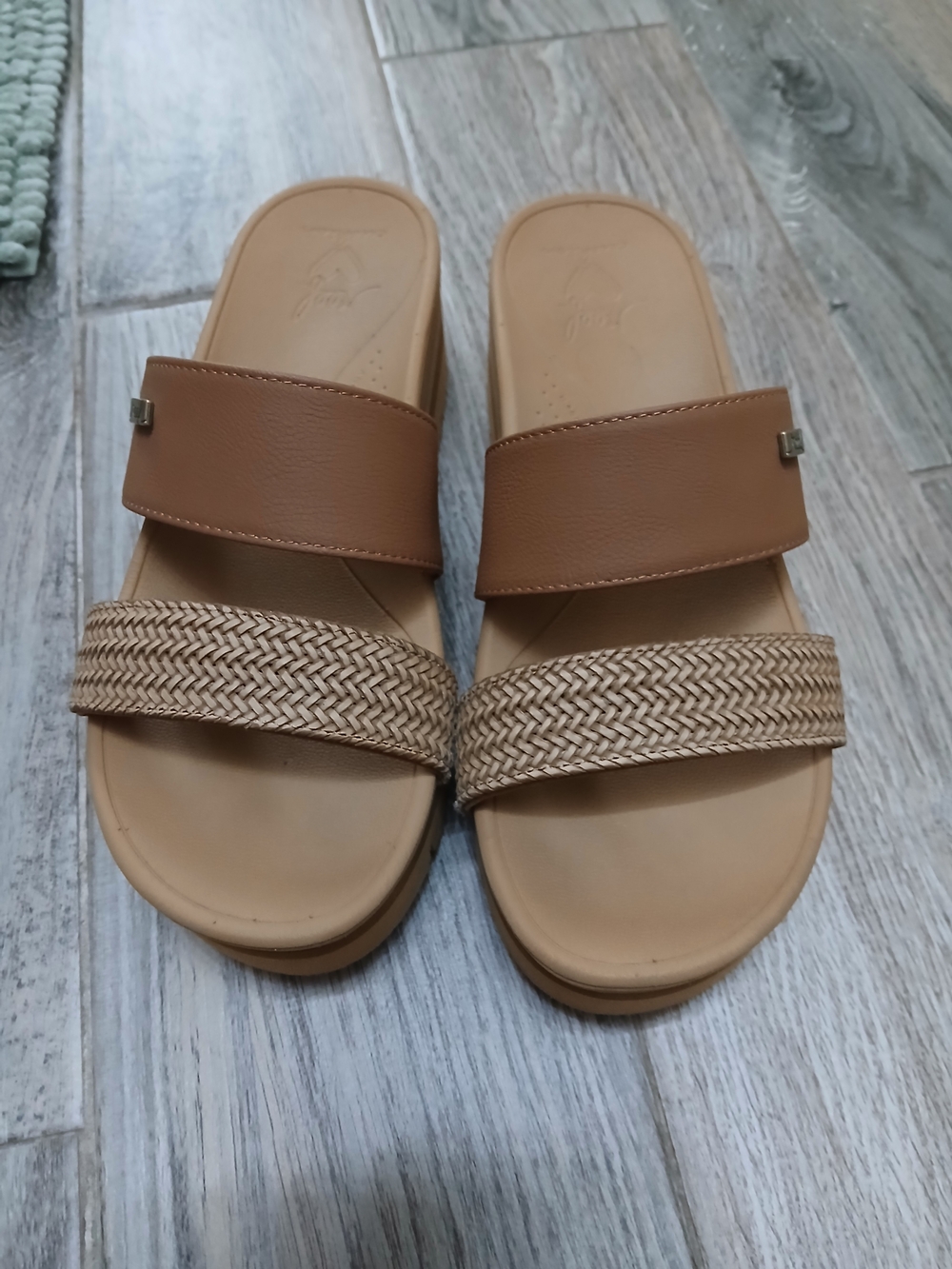 Reef Women's Tan Double-Strap Slide Sandals